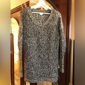 Garage Black and White Knit Tunic Style Sweater
